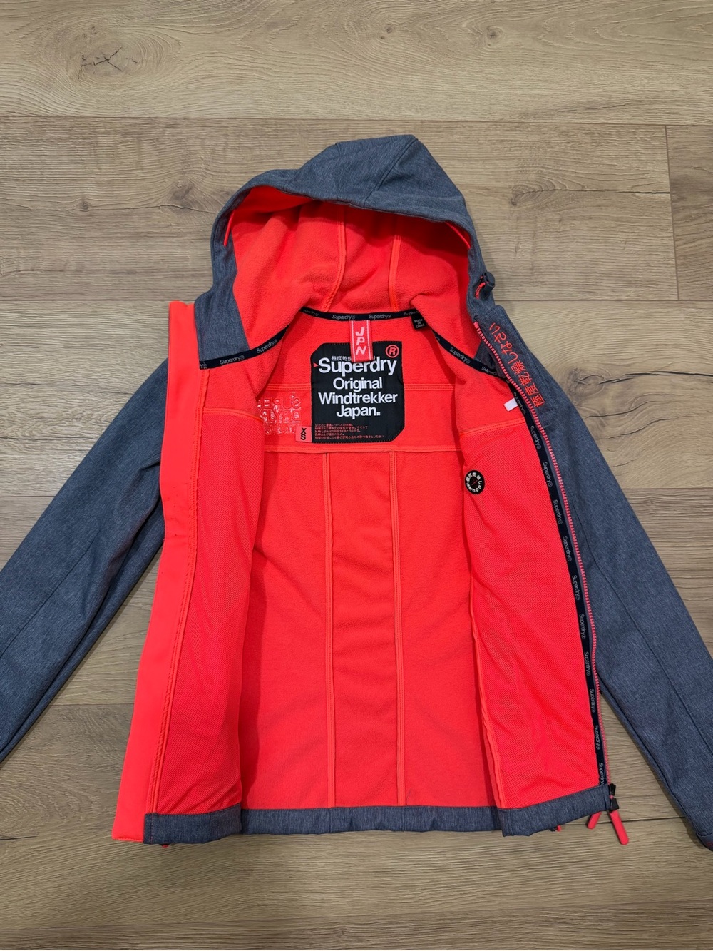 Superdry Red and Black Windtrekker Patch Jacket - Picture 2 of 5